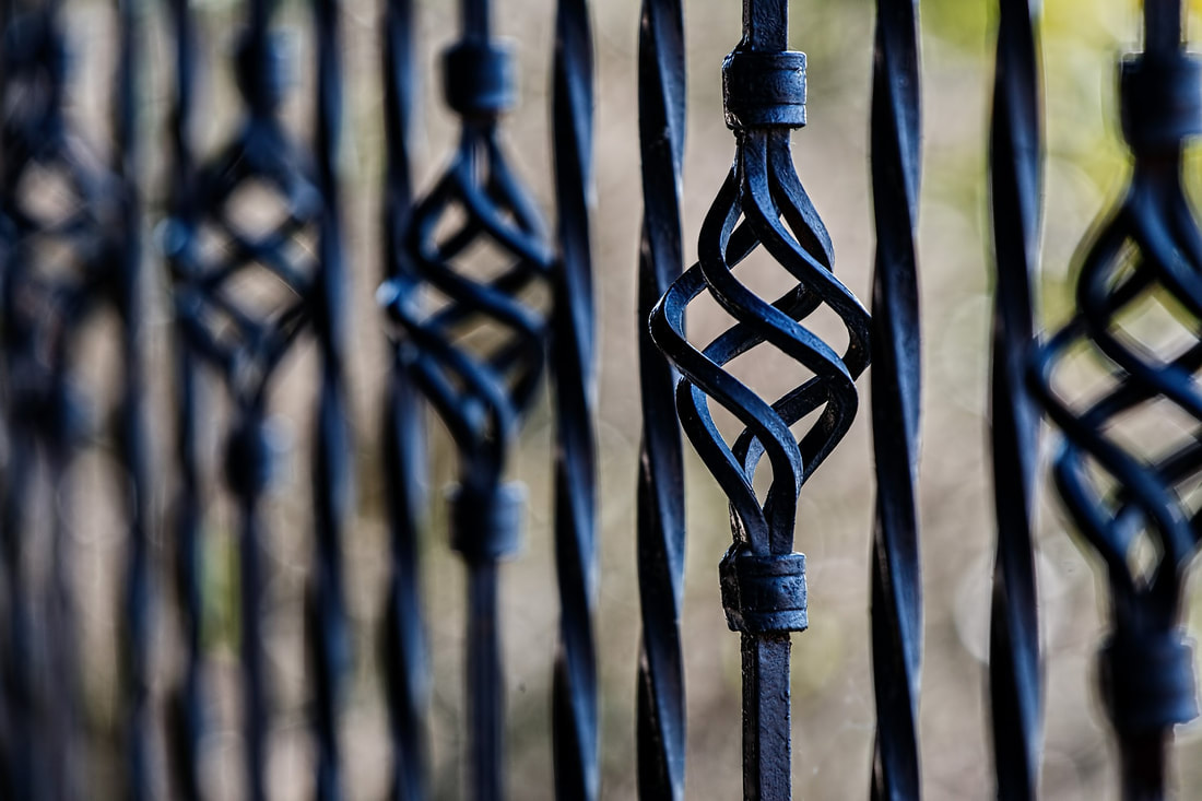 Picture of traditional black metal railings