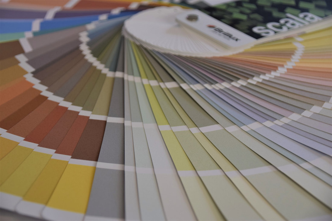 Picture of a paint colour sample RAL chart 